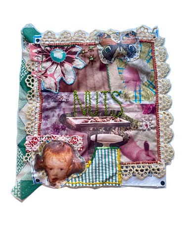 The Blue Box: fabric collage #2