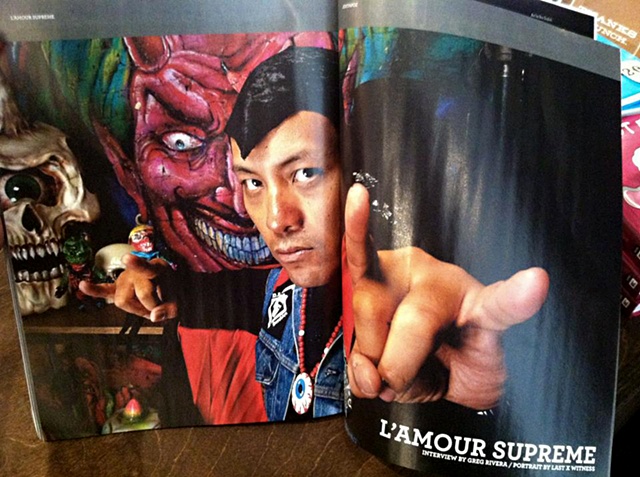 Lamour Supreme Portrait for the 2012 Halloween issue of Juztapoz Magazine curated by Alex Pardee