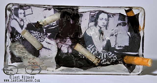 photo emulsion suspended in resin used cigarette butts