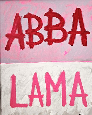 ABBA / LAMA, funny sounds, ALABAMA ART, roadside sign, country