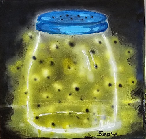 Fireflies, Lighting Bugs, Mayo Jar