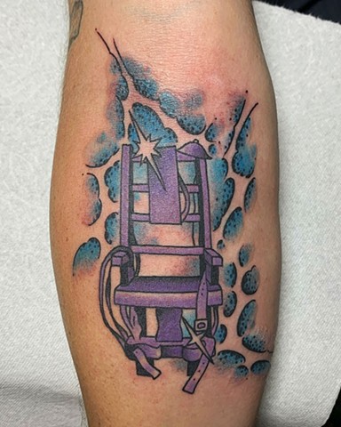 Tattoo done by ílí Fernandez qt Electric Chair Tattoo, Flint Michigan : r/ tattoos