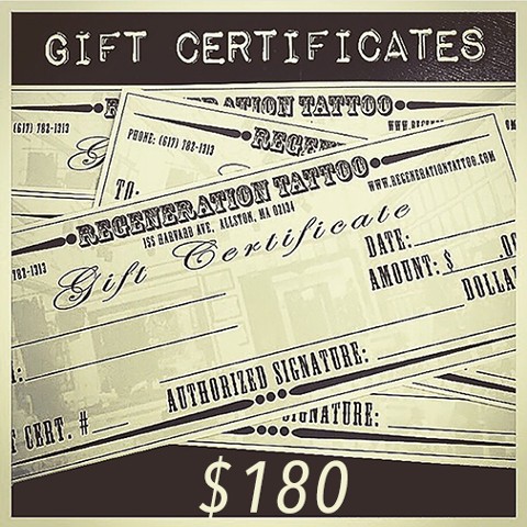 $180 Gift Certificate