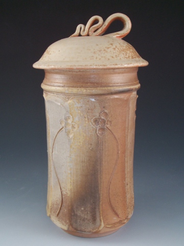 Faceted Jar with Flowers