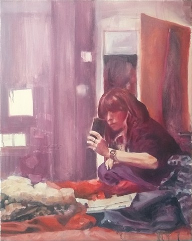 Self Portrait on my Messy Bed £800.00