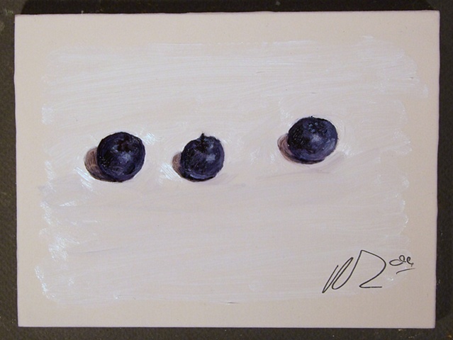 #143 Three Blueberries