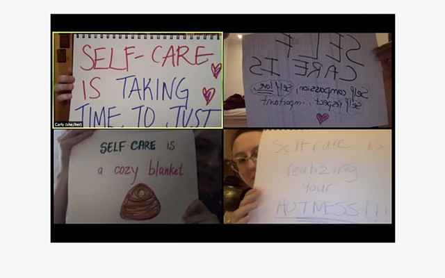 "Self-Care Is..." activity, Tuesday, May 26, 2020 from 7:00-8:30 PM EST