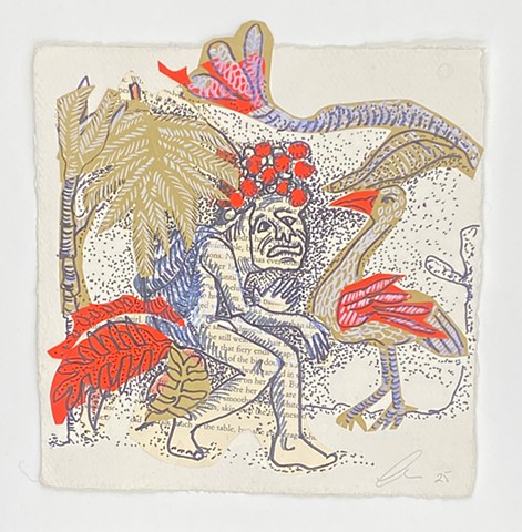 Mixed Media, up-cycled & handmade paper, ibis Byzantine art, Sydney Contemporary