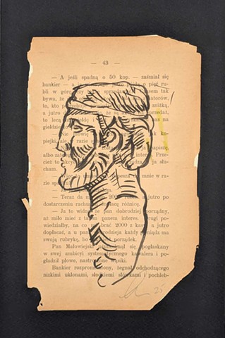 felt marker up cycled paper, mythology