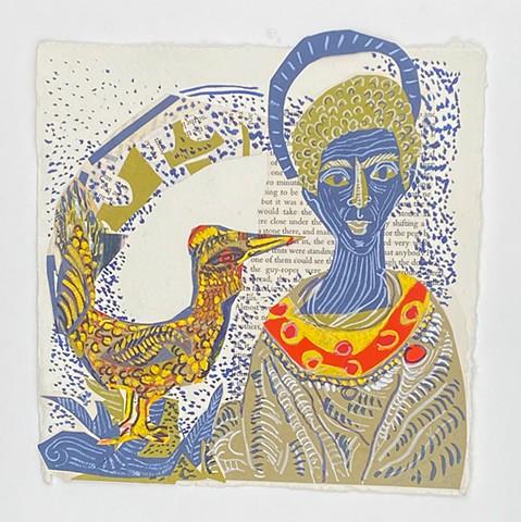 Mixed Media, up-cycled & handmade paper, ibis Byzantine art, Sydney Contemporary