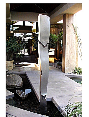 Stainless steel fountain.