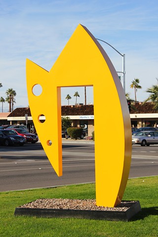 "Threshold is part of the #Teka Series. From November, 2018 until May, 2019, it will be on exhibit near the southeast corner of Jackson St. and Requa Avenue in #Indio, California as part of that city's temporary art installation, "The House That Art Built