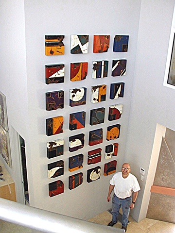 A wall of one foot square installation