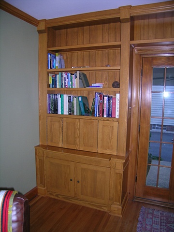 Custom wood storage cabinetry