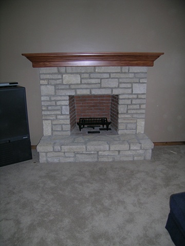 Custom fireplace mantle