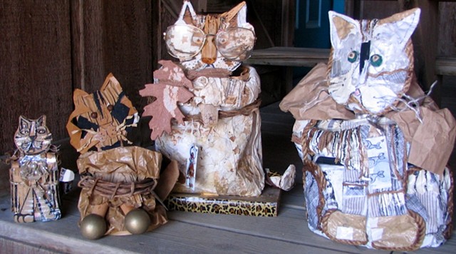 Folk Art Cats Encourage All To Help Stop Rabies