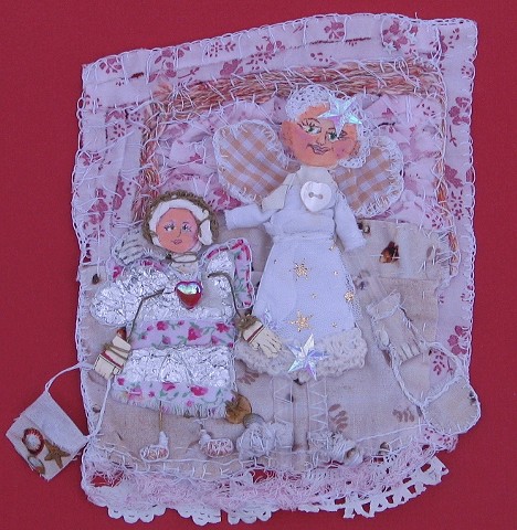 two Angels At The Beach Shopping (SOLD) 