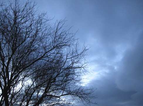 border crossing, dusk