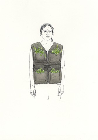 Garment for Growth (preparatory drawing)