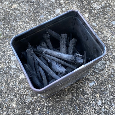 Charcoal made from fallen branches