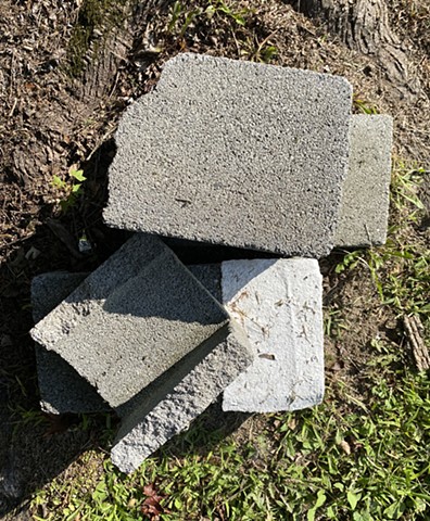 concrete paver & fieldstones (weathered)
