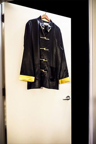 Black and Gold Silk Jacket
