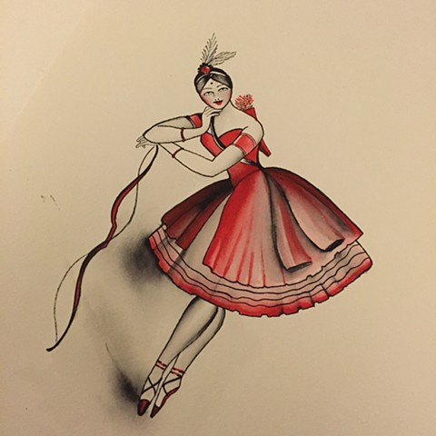 Tiny dancer- Watercolor