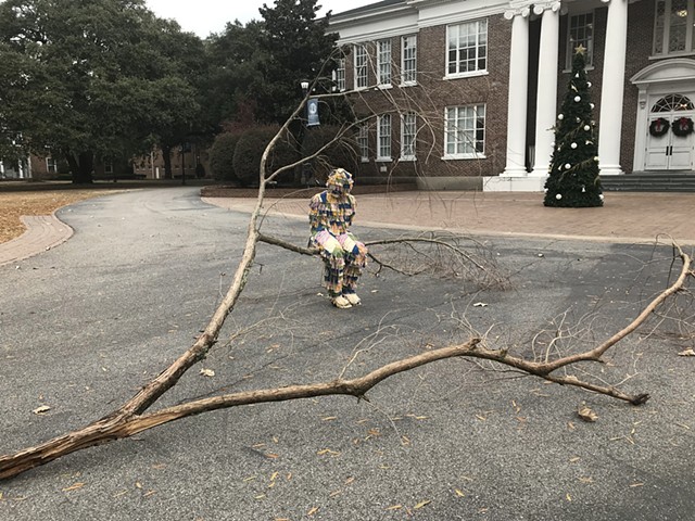 Sculpture II. This figurative sculpture was created in response to Hurricane Helene. 