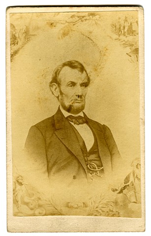 Reproduction of Portrait of Abraham Lincoln by Anthony Berger taken February 9, 1864 [recto]