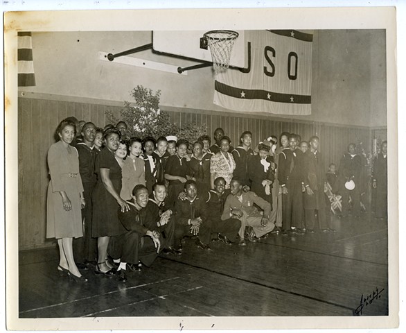 [USO dance group photograph] recto