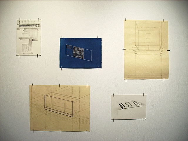 Title Wall 
(detail) of 5 drawings