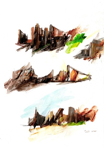 Shism House (Variation V) Watercolour/Ink 