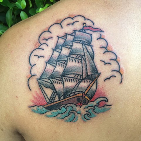 Ship Tattoo - Lahaina, Maui