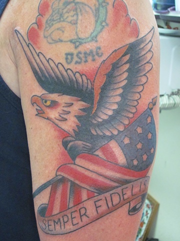 Eagle Flag tattoo -  Lahaina, Maui