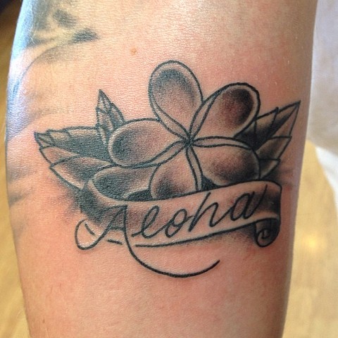 Aloha Plumeria tattoo -  Lahaina, Maui