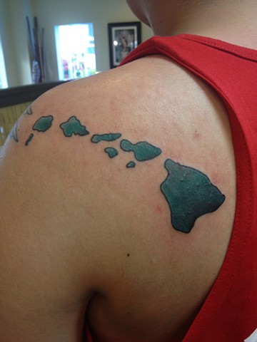 Hawaiian Islands Tattoo Arm