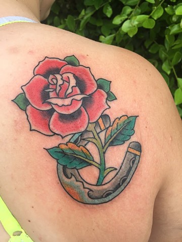 Rose Horseshoe Tattoo - Lahaina, Maui