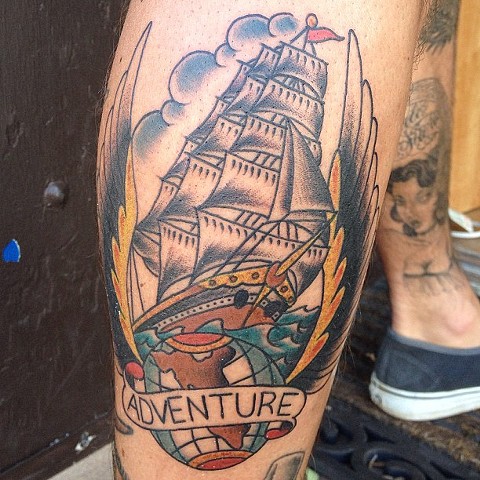 Adventure Ship tattoo - Lahaina, Maui