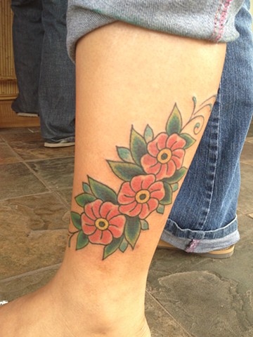 Flowers tattoo - Lahaina, Maui