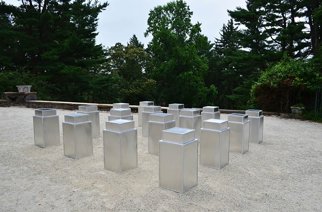 donald judd aaron stephan DeCordova sculpture trash cans