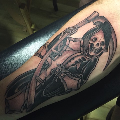 Reaper with Stone Cross