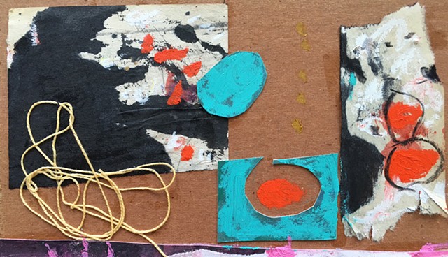 mixed media, collage, contemporary art,