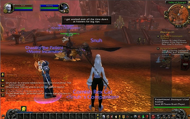Snuh: Asking the World of Warcraft community (or one of them) to provide me with their definitions of feminism and feminists.