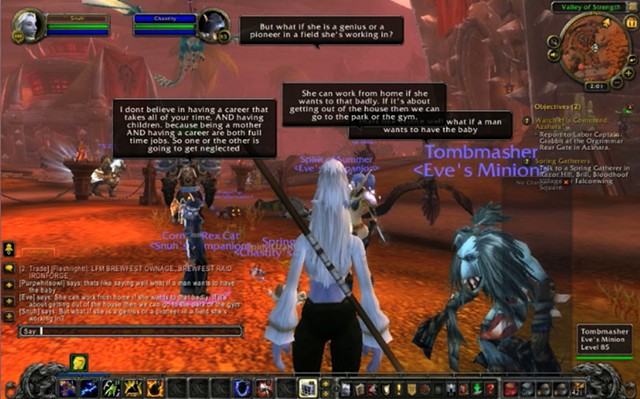Asking the World of Warcraft community (or one of them) to provide me with their definitions of feminism and feminists.