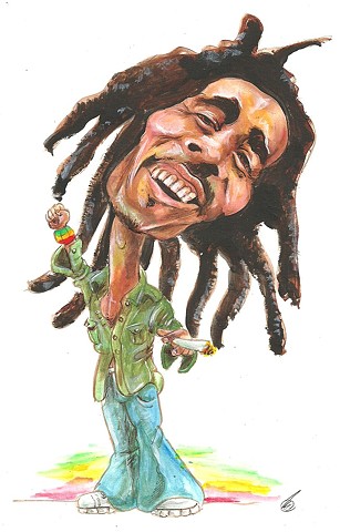 Bob Marley caricature