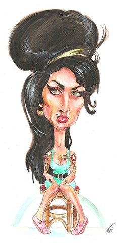 Amy Winehouse caricature