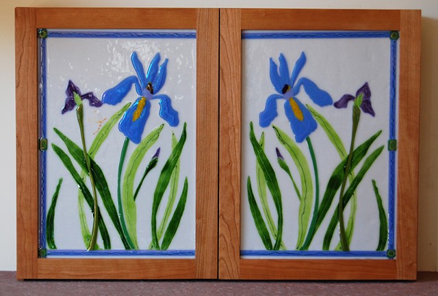 Wild Iris cabinet doors