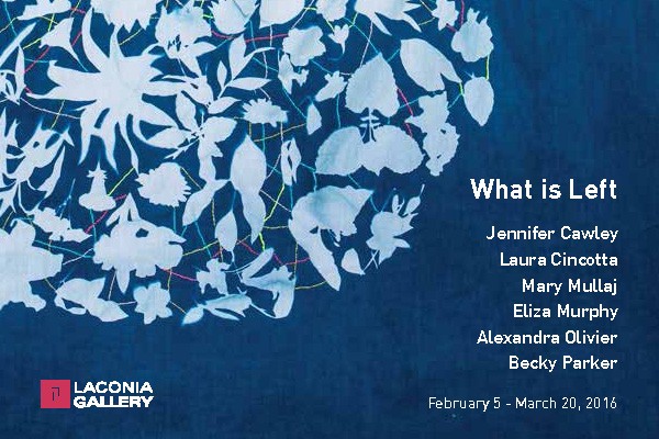 WHAT IS LEFT AT LACONIA GALLERY :: FEB-MAR 2016