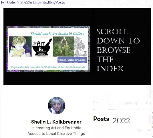 2022 Index of Projects and Posts 
