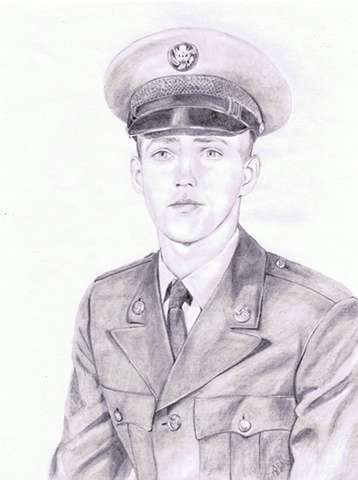sheila kalkbrenner,Vietnam veteran, soldier, sketch, portrait, soldier portrait